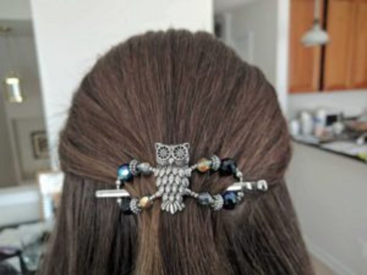 owl hair clip