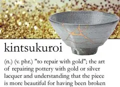 Japanese broken bowl kintsukuroi
